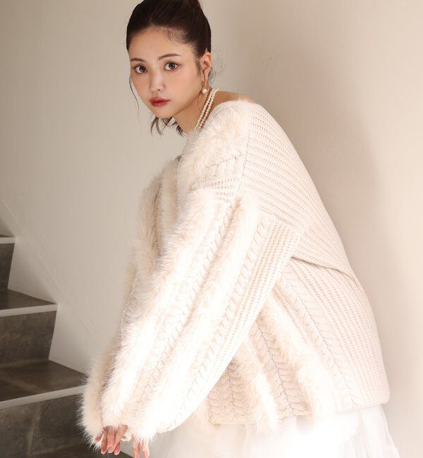Seemi.by NICE CLAUP「【Seemi.by NICE CLAUP】ケーブルニット」|ニット・セーター|