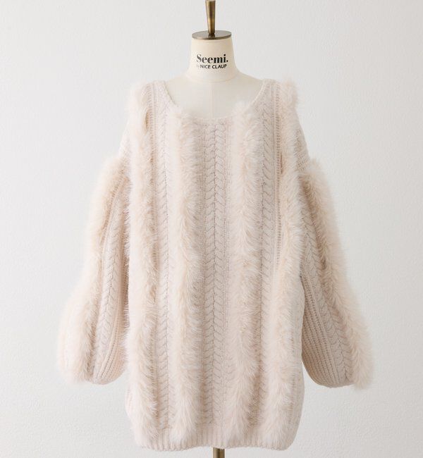 Seemi.by NICE CLAUP「【Seemi.by NICE CLAUP】ケーブルニット」|ニット・セーター|