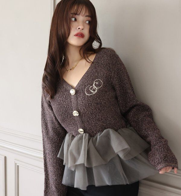 Seemi.by NICE CLAUP「【Seemi.by NICE CLAUP】ペプラムトップス」|ニット・セーター|