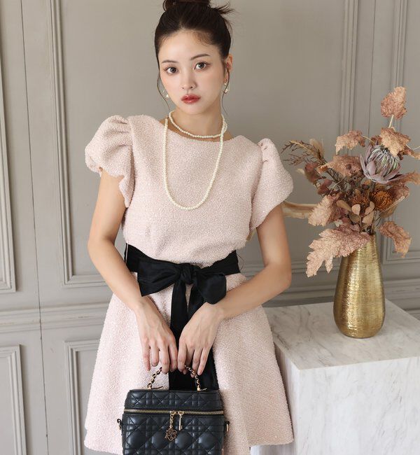 Seemi.by NICE CLAUP「【Seemi.by NICE CLAUP】リボンミニワンピース」|ワンピース|