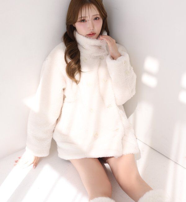 one after another NICE CLAUP「ダブルボタンボアコート」|ベスト・ジレ|