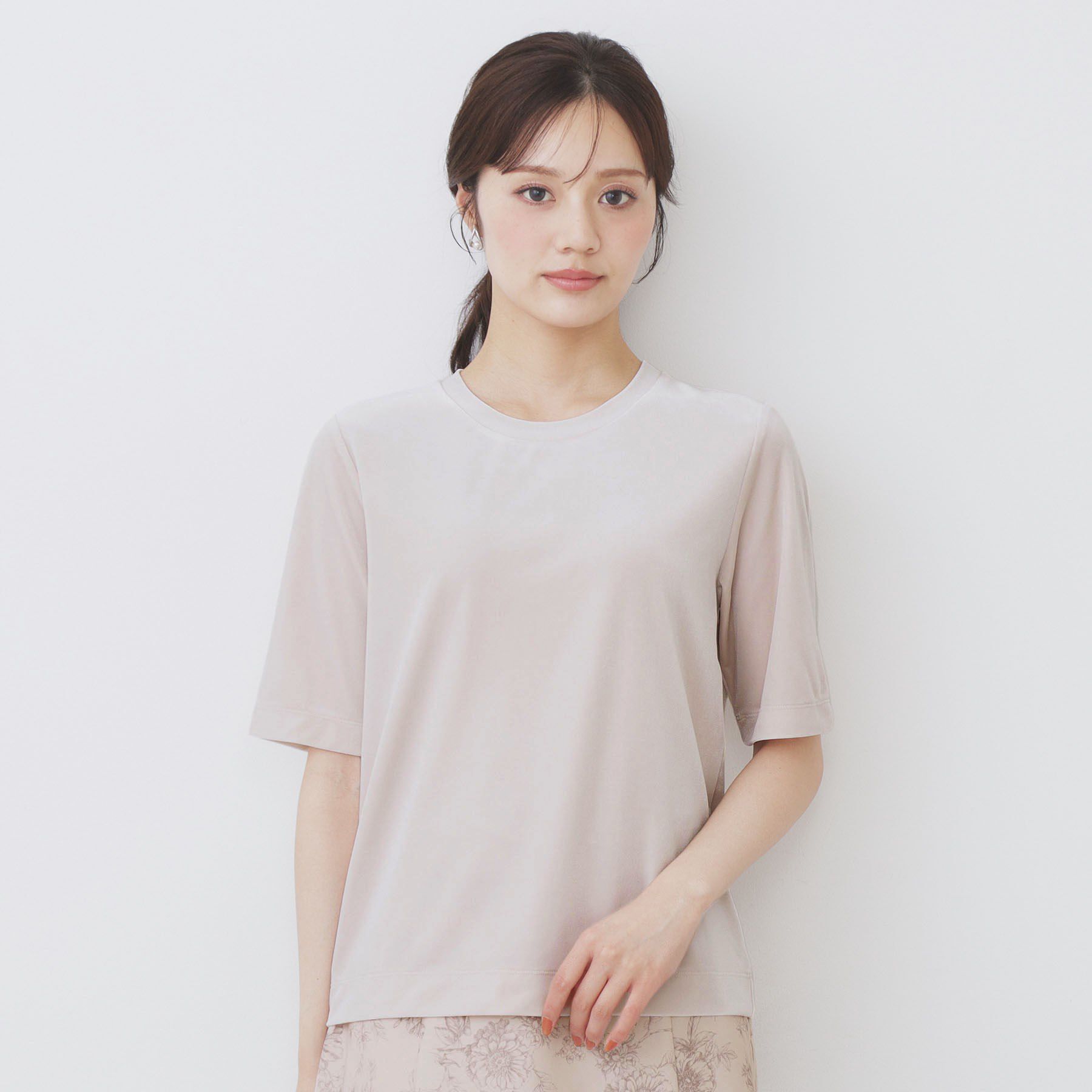 index「《andGIRL掲載》ベロアボクシーTシャツ【洗濯機洗い可】」|Tシャツ・カットソー|