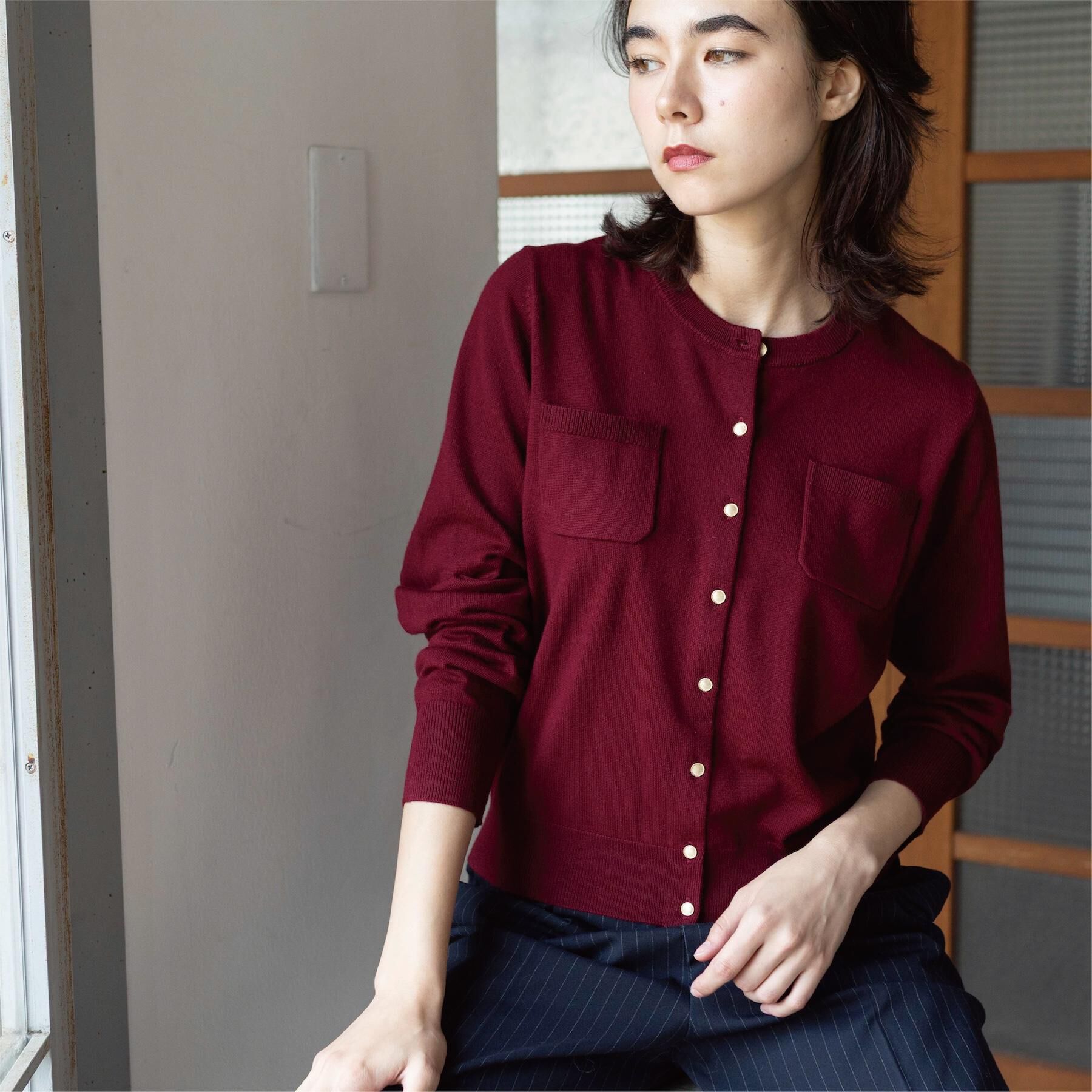OPAQUE.CLIP「『THE』名品ニットカーディガン【洗濯機OK】」|カーディガン|