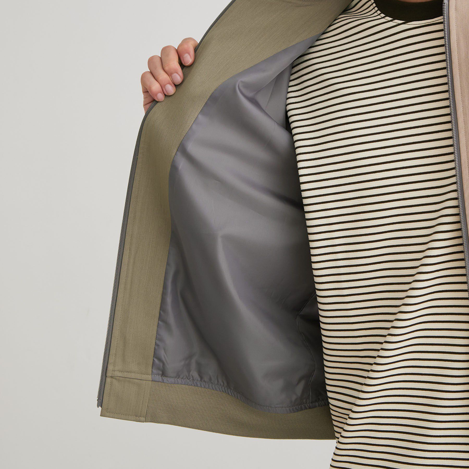 THE SHOP TK「【洗濯機OK／ストレッチ】FLEX LINE リブブルゾン」|ブルゾン・スタジャン|