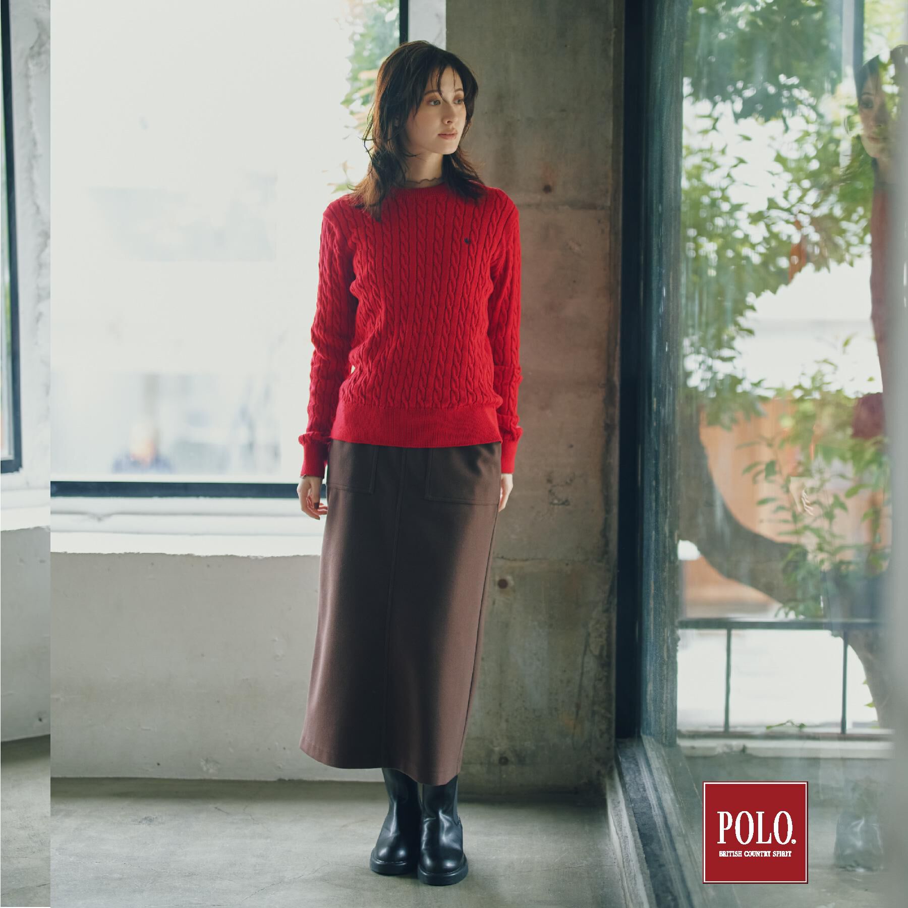 THE SHOP TK「POLO BCS/ケーブルニット」|ニット・セーター|
