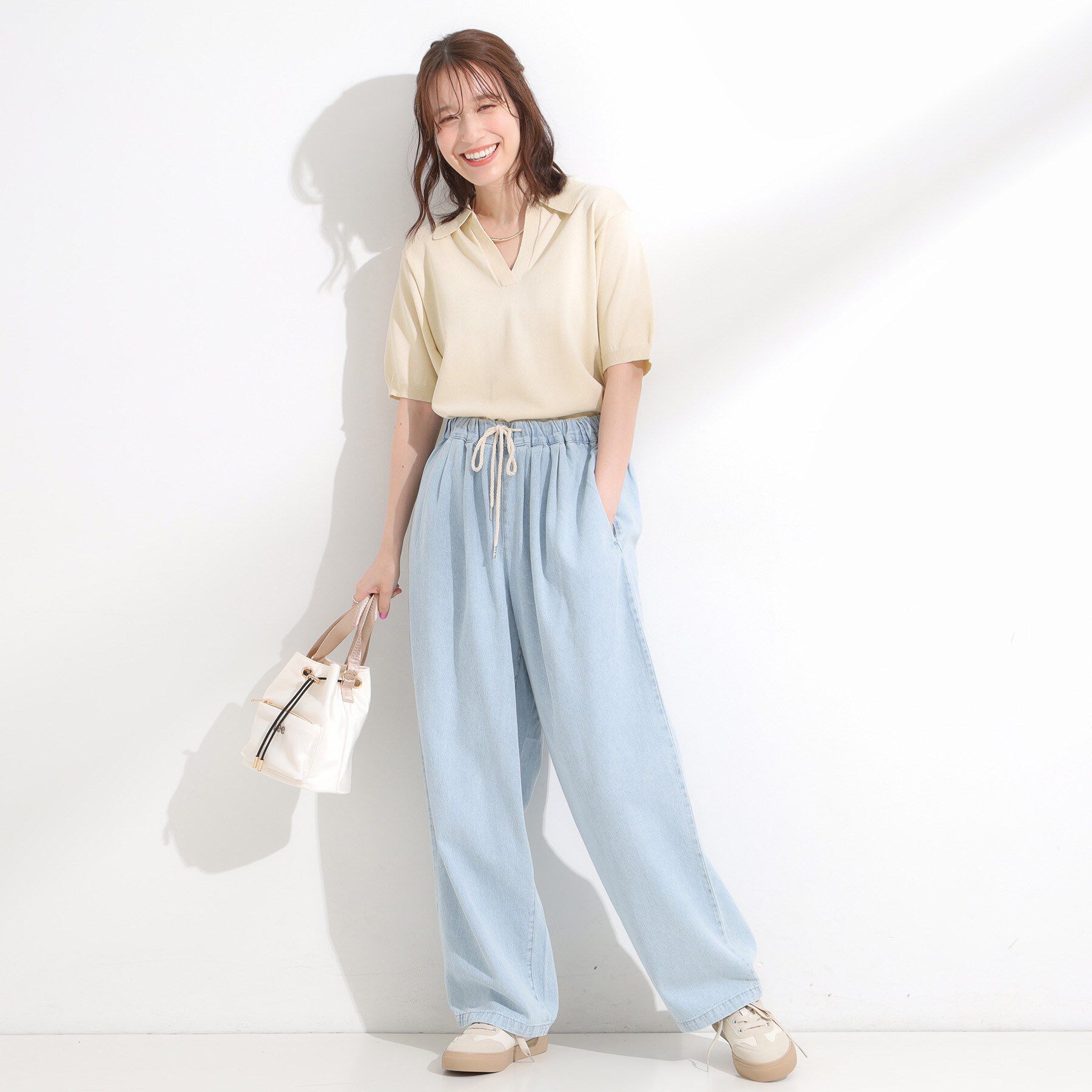 SHOO･LA･RUE「【S-LL/洗える】大人の抜け感 スキッパーニット」|ニット・セーター|