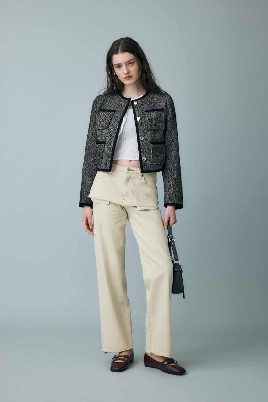 MOUSSY「LAYERED WIDE STRAIGHT デニム」|デニム|