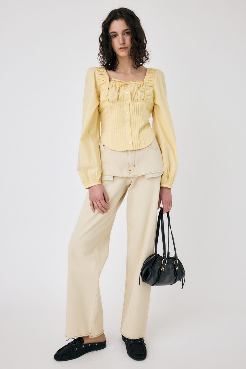 MOUSSY「LAYERED WIDE STRAIGHT デニム」|デニム|
