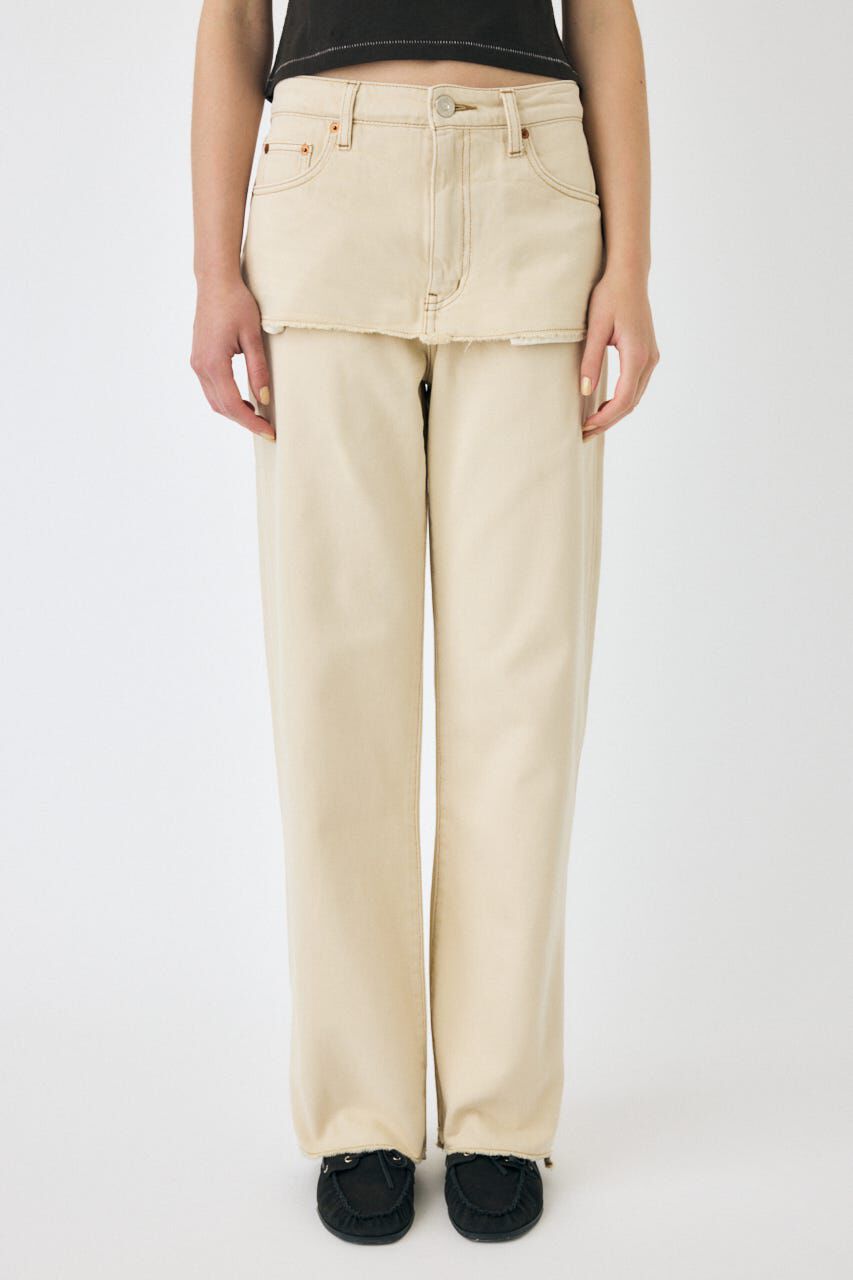 MOUSSY「LAYERED WIDE STRAIGHT デニム」|デニム|