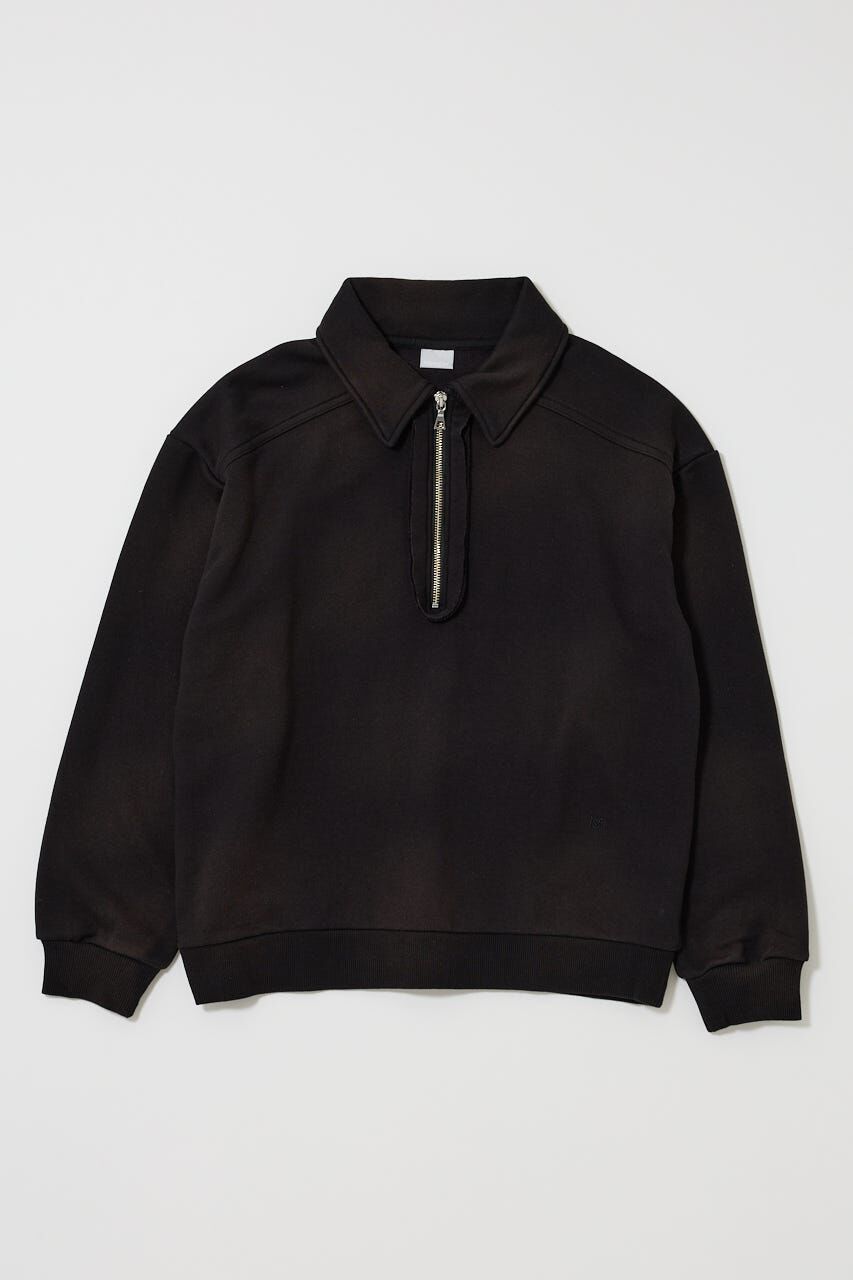 MOUSSY「HALF ZIP SWEAT POLO プルオーバー」|パーカー|L/BLK1