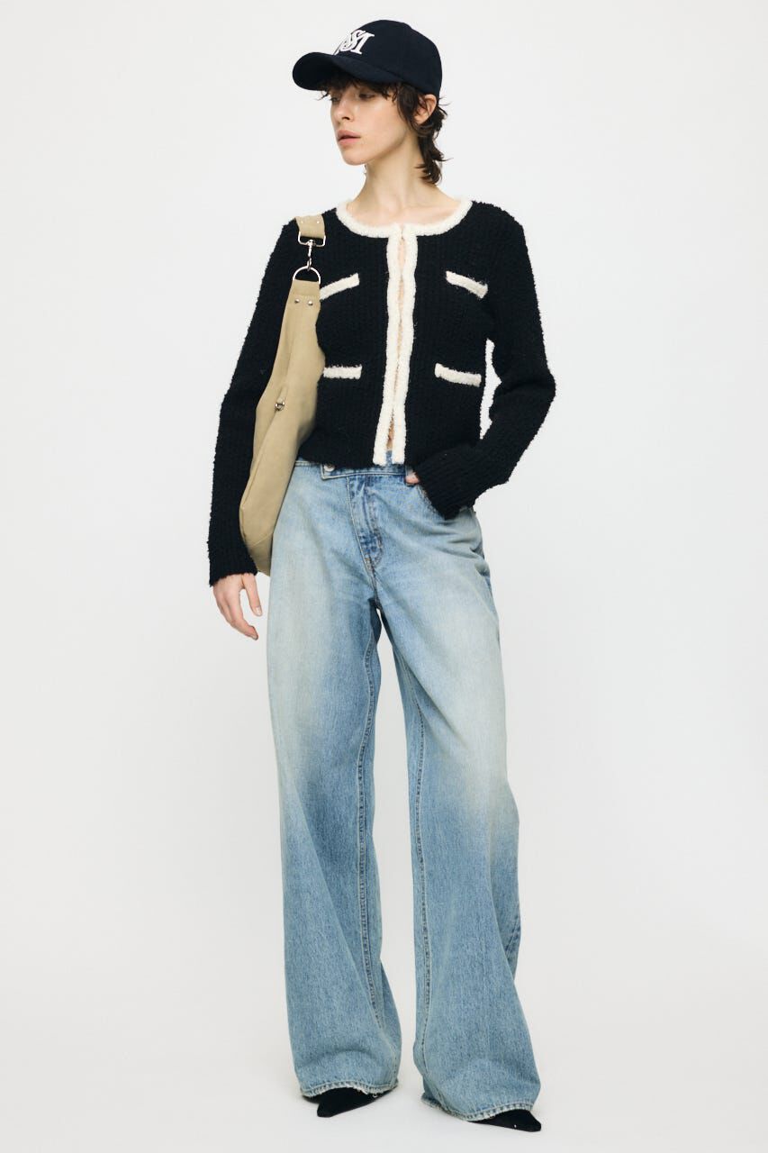 MOUSSY「FANCY YARN BI COLOR カーディガン」|カーディガン|