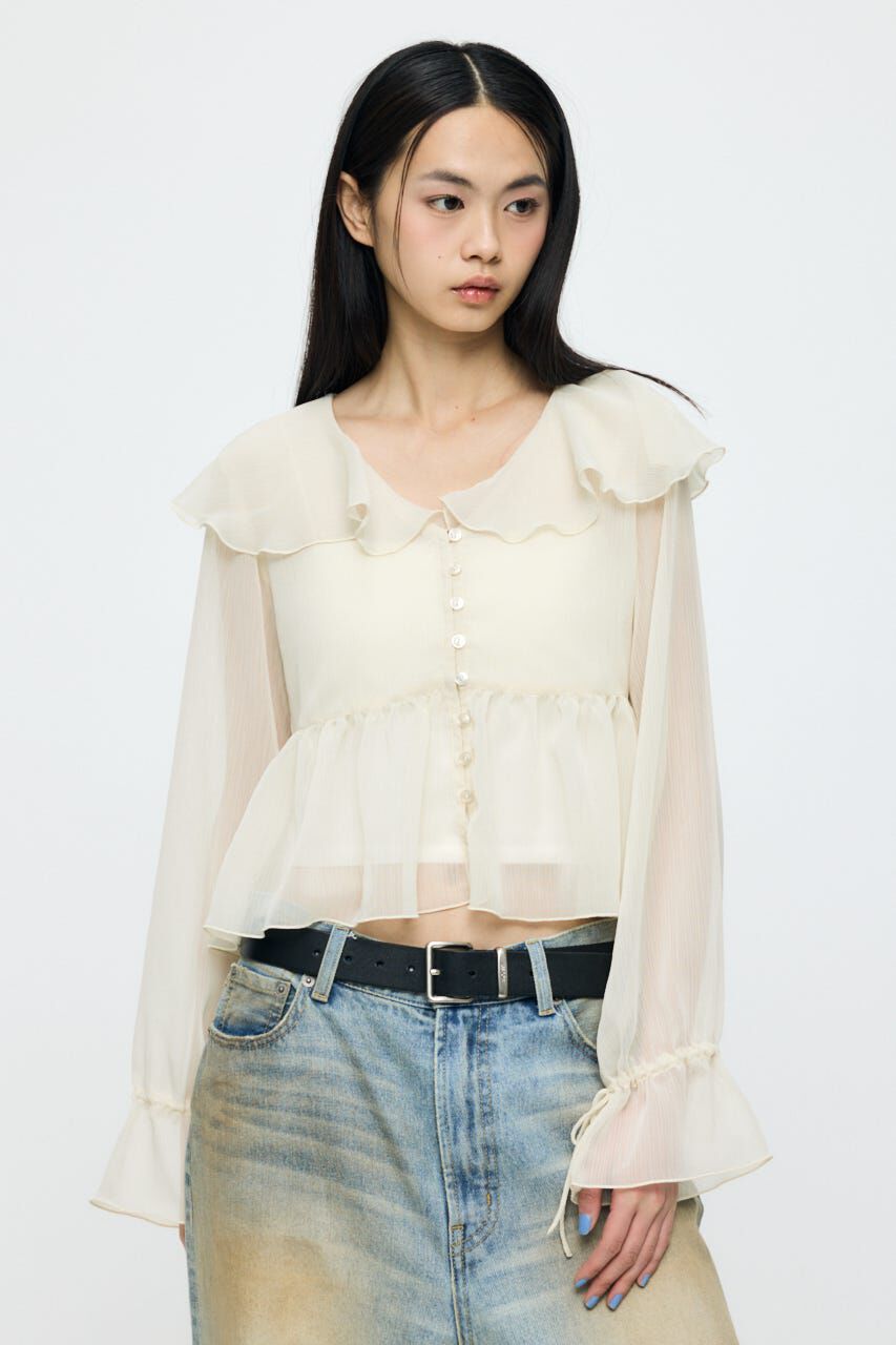 MOUSSY「BOW TIE CHIFFON ブラウス」|シャツ・ブラウス|