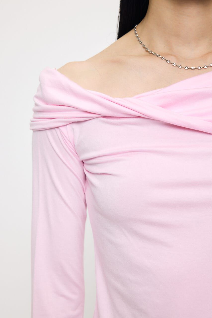 MOUSSY「ASYMMETRY TWIST NECK トップス」|Tシャツ・カットソー|