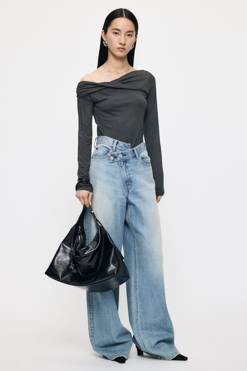 MOUSSY「ASYMMETRY TWIST NECK トップス」|Tシャツ・カットソー|