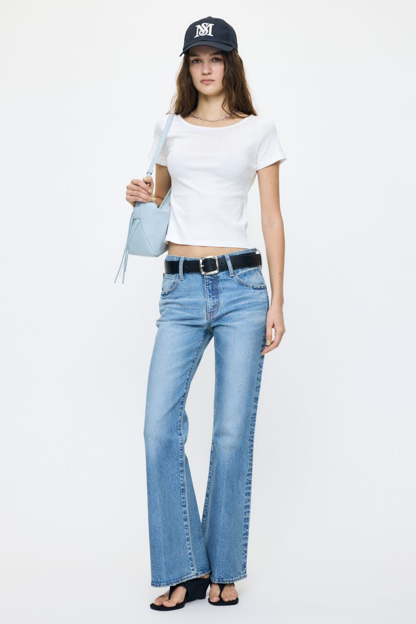 MOUSSY「SUVIN GIZA BOAT NECK TEE」|Tシャツ・カットソー|