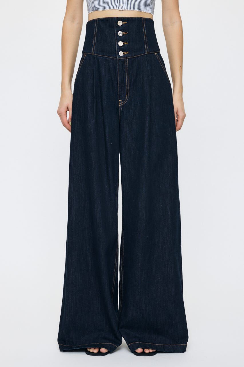 MOUSSY「CORSET DESIGN バギー」|デニム|