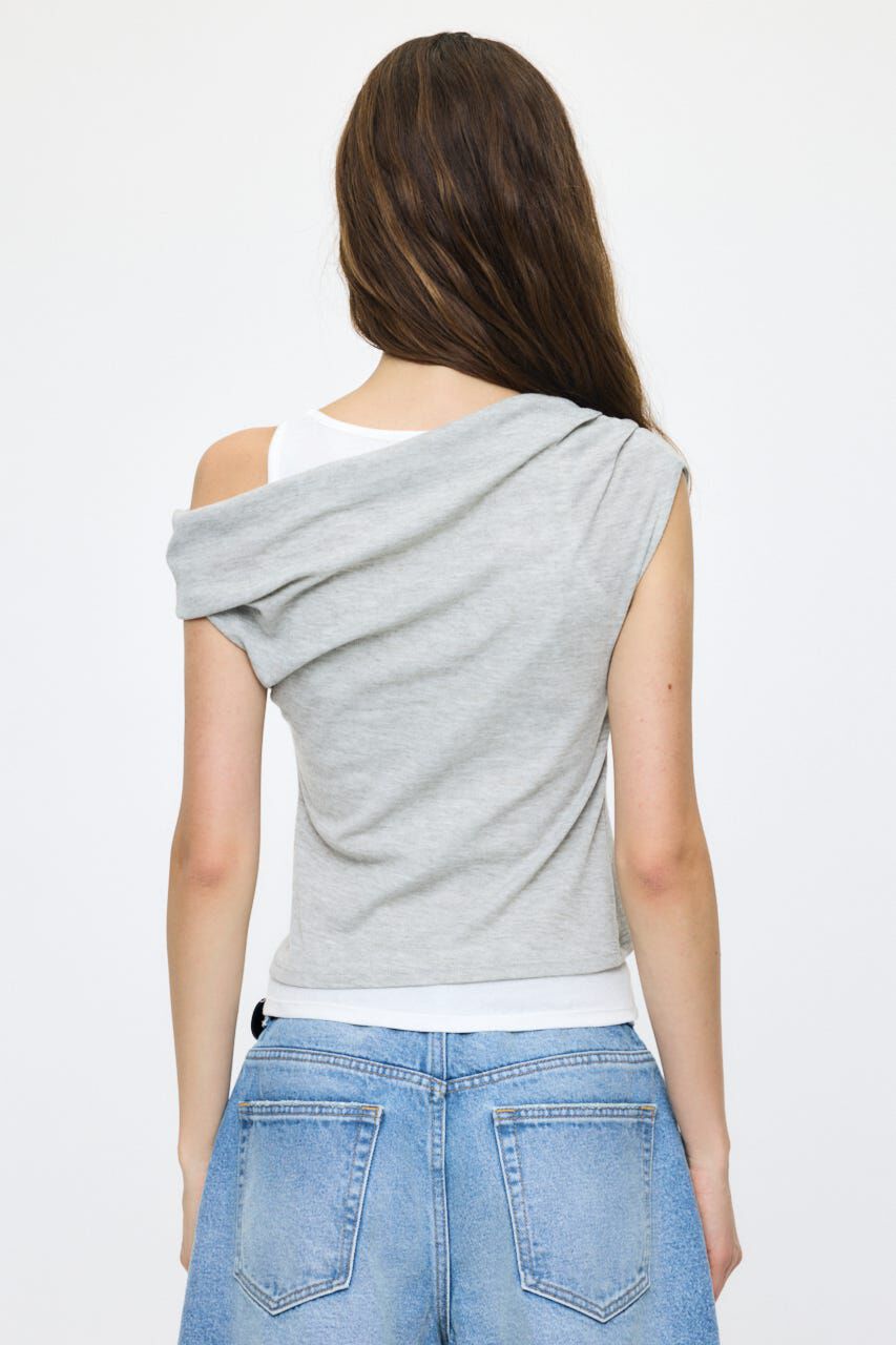 MOUSSY「LAYERED OFF SHOULDER トップス」|Tシャツ・カットソー|