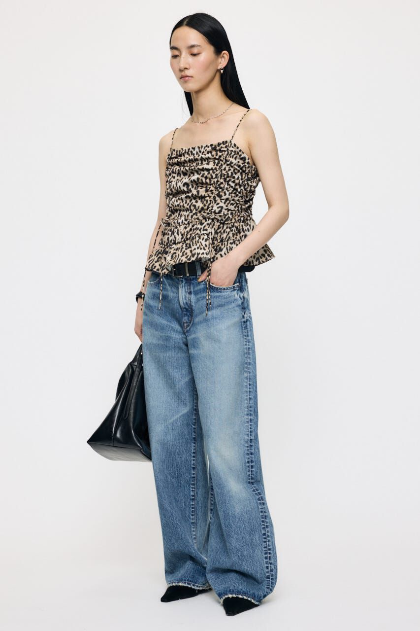 MOUSSY「MIDRISE CURVED WIDE ストレート」|デニム|