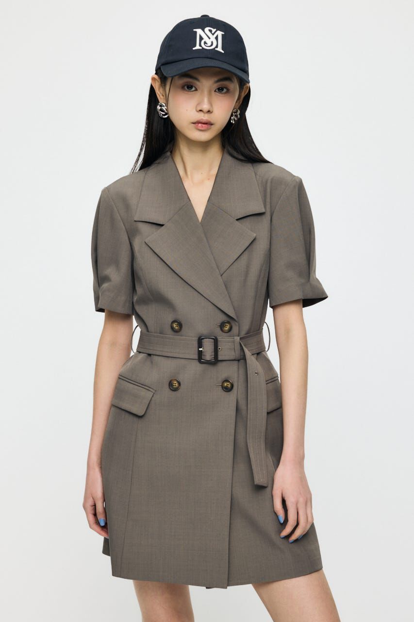 MOUSSY「TRENCH MINI ドレス」|ワンピース|BRN