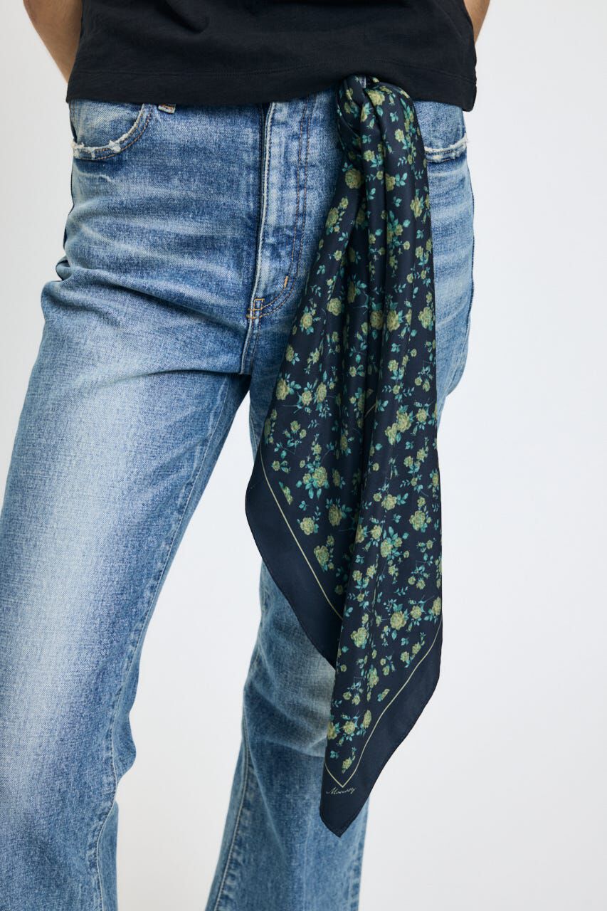 MOUSSY「FLOWER PATTERN スカーフ」|その他|BLK