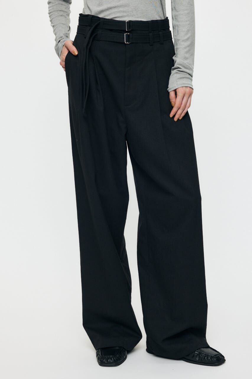 MOUSSY「BELTED WIDE TUCK パンツ」|その他|