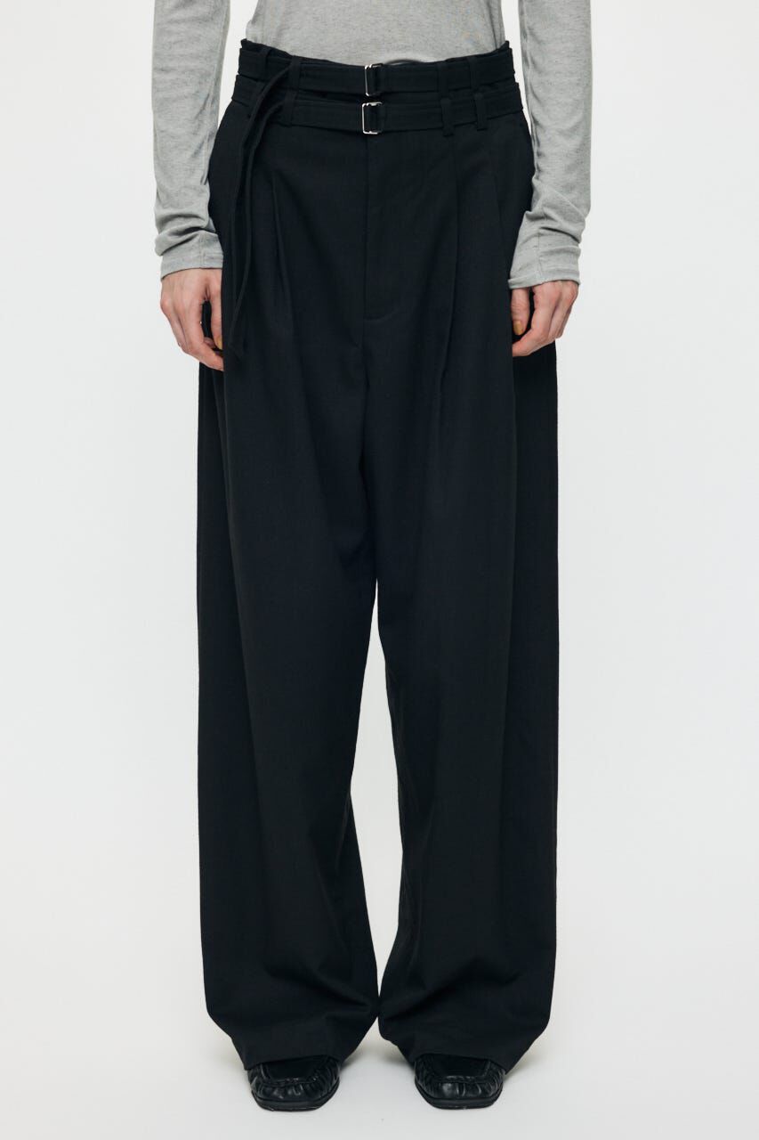 MOUSSY「BELTED WIDE TUCK パンツ」|その他|