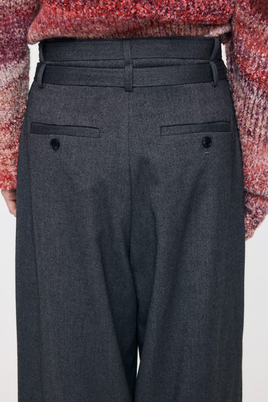 MOUSSY「BELTED WIDE TUCK パンツ」|その他|