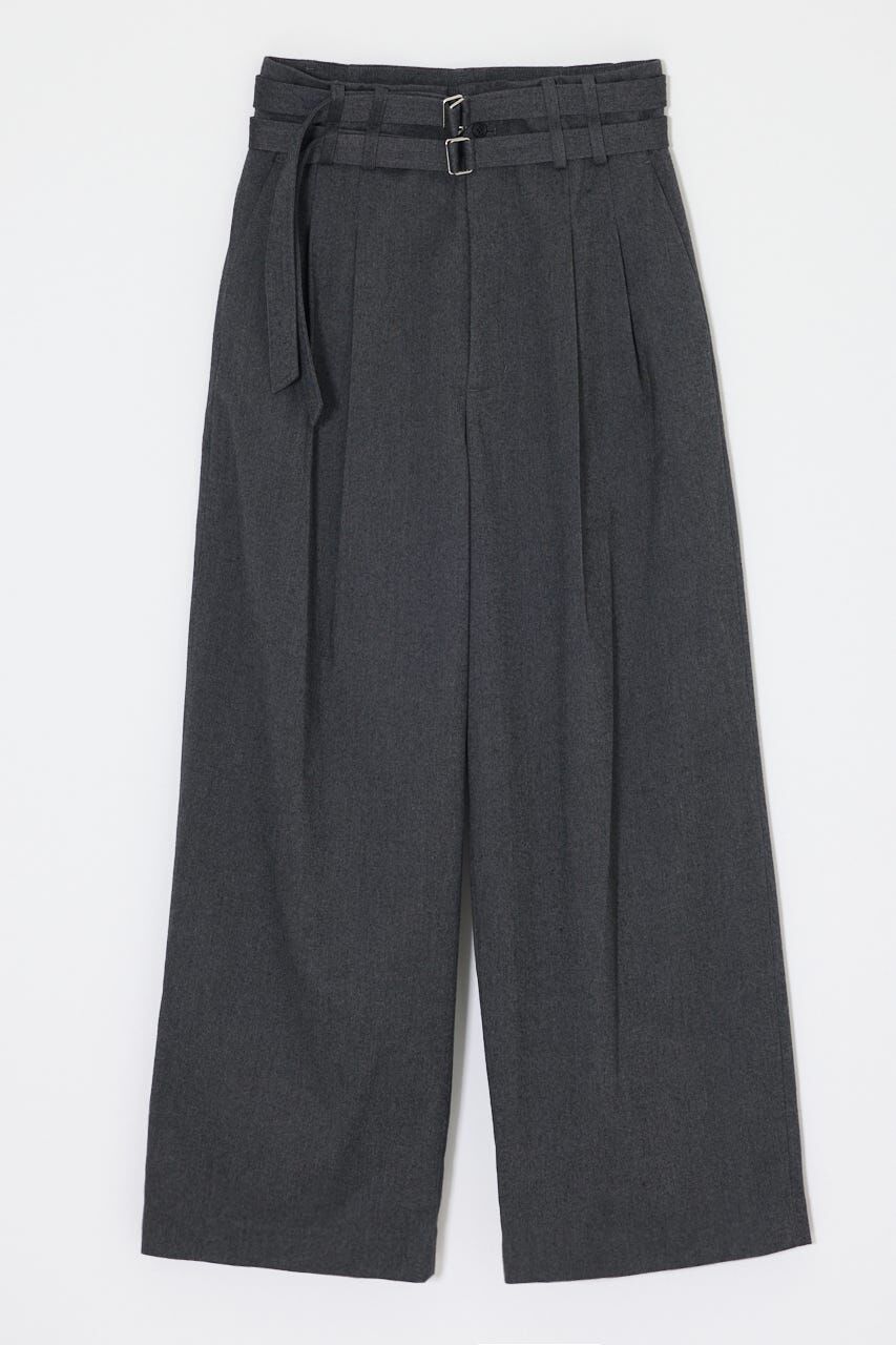 MOUSSY「BELTED WIDE TUCK パンツ」|その他|