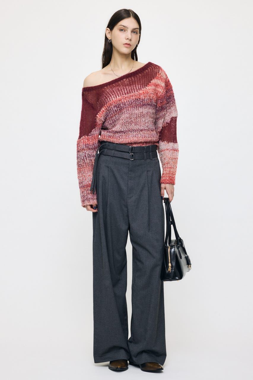 MOUSSY「BELTED WIDE TUCK パンツ」|その他|