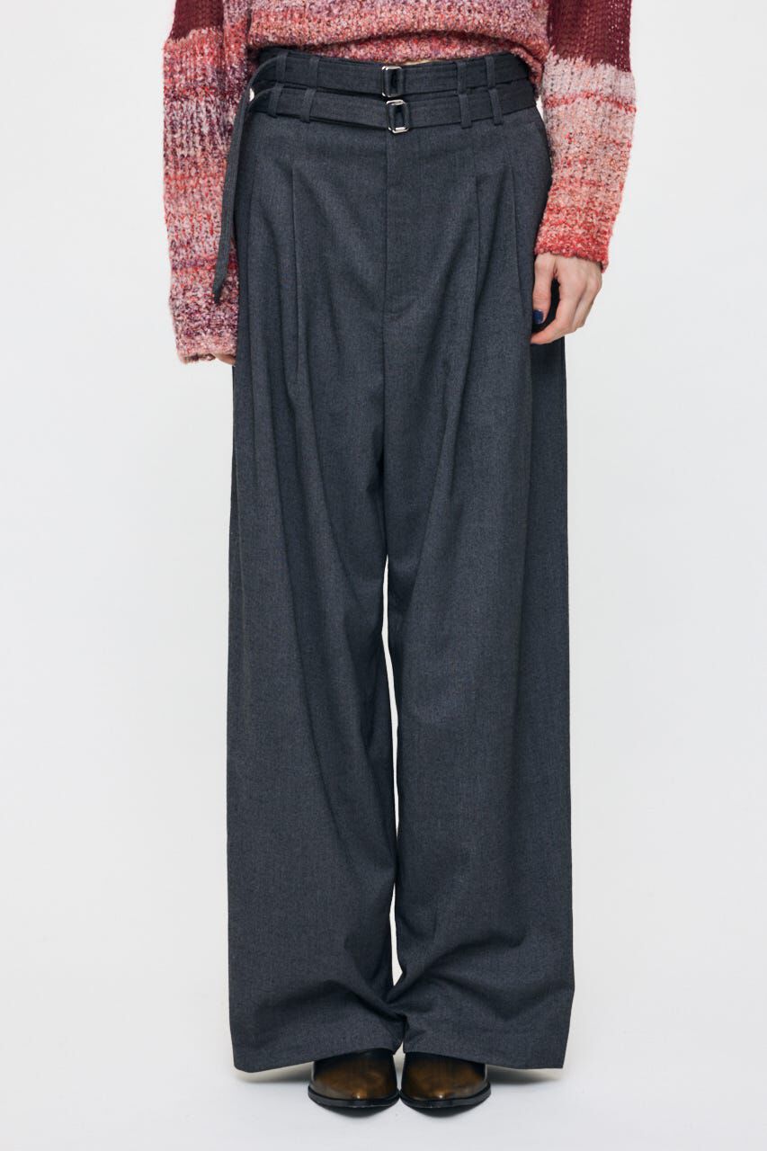 MOUSSY「BELTED WIDE TUCK パンツ」|その他|