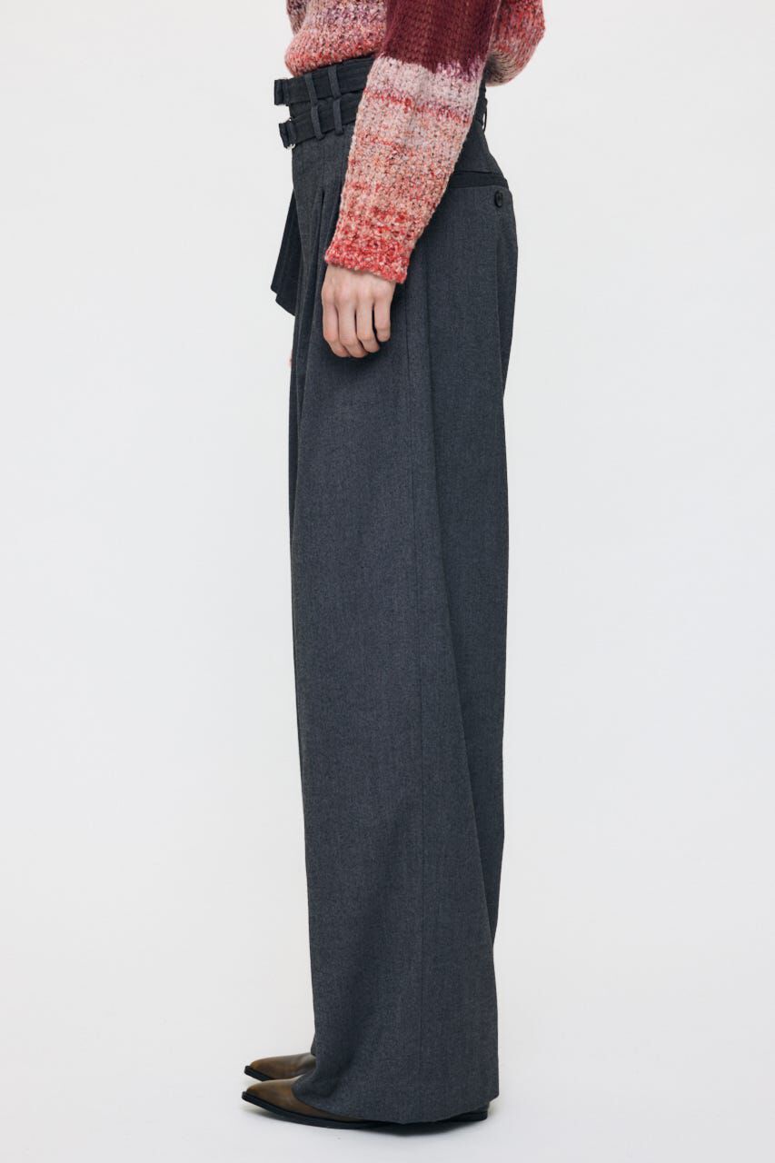 MOUSSY「BELTED WIDE TUCK パンツ」|その他|