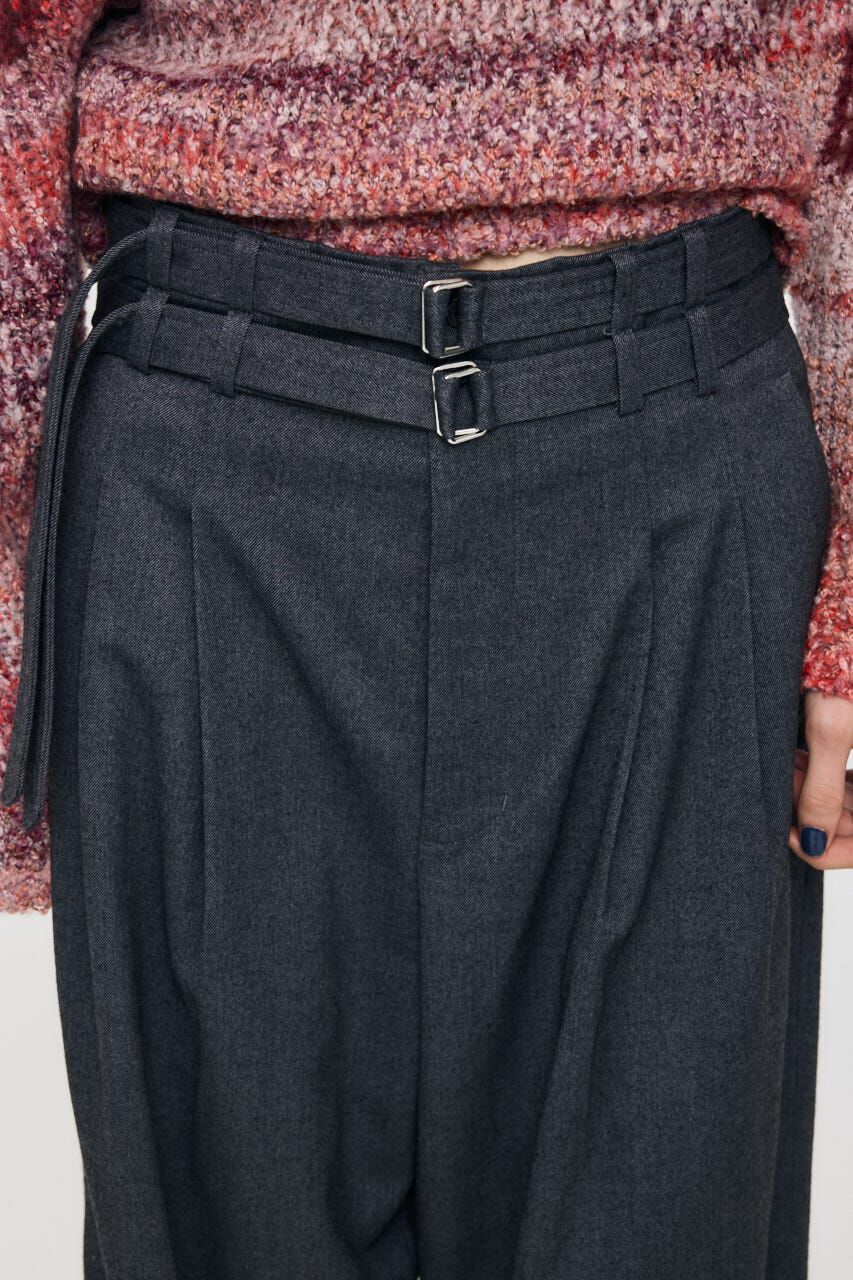 MOUSSY「BELTED WIDE TUCK パンツ」|その他|