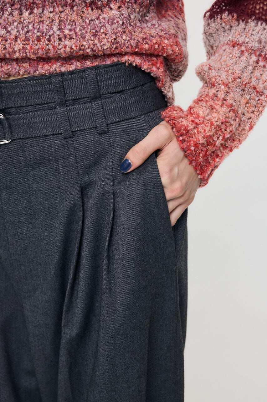 MOUSSY「BELTED WIDE TUCK パンツ」|その他|