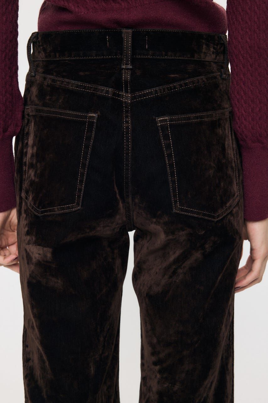 MOUSSY「VELVET LONG LEG フレア」|デニム|