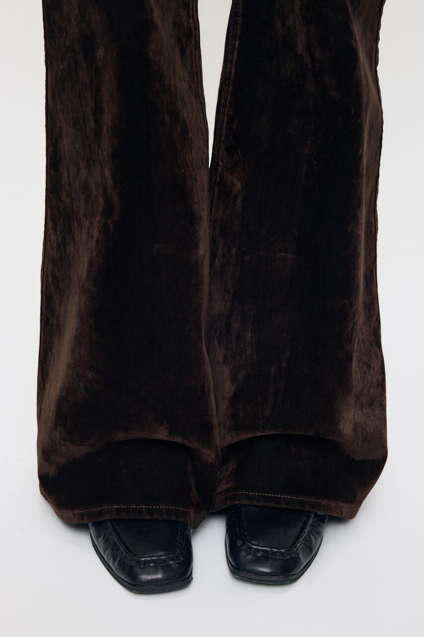 MOUSSY「VELVET LONG LEG フレア」|デニム|
