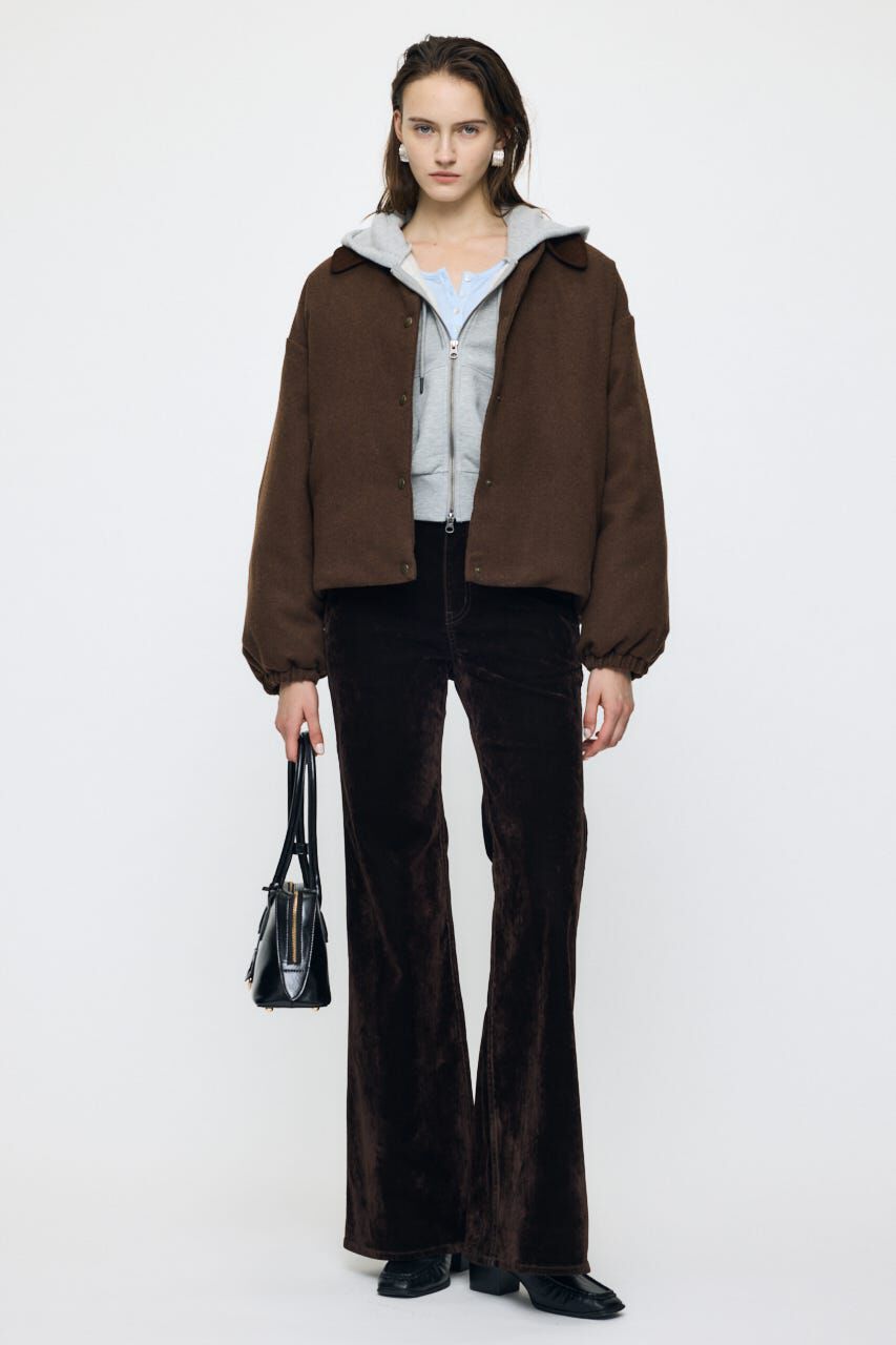MOUSSY「VELVET LONG LEG フレア」|デニム|