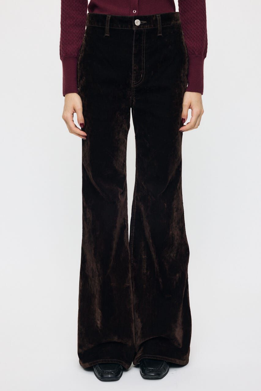 MOUSSY「VELVET LONG LEG フレア」|デニム|