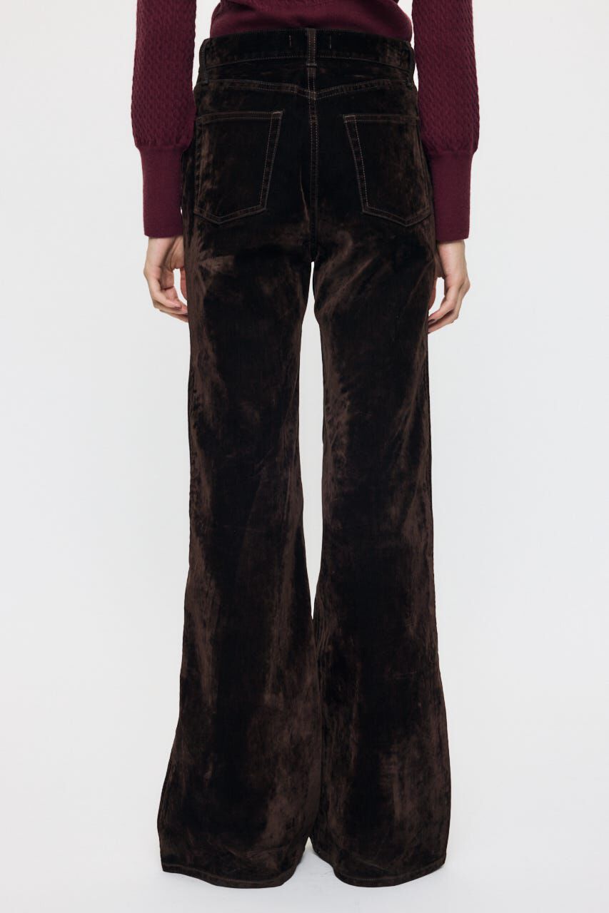 MOUSSY「VELVET LONG LEG フレア」|デニム|