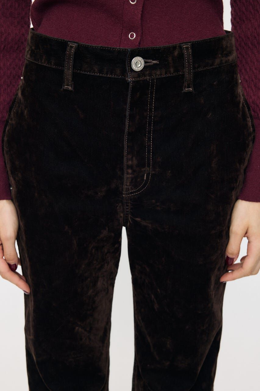MOUSSY「VELVET LONG LEG フレア」|デニム|