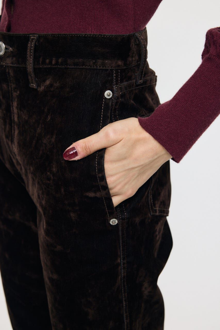 MOUSSY「VELVET LONG LEG フレア」|デニム|