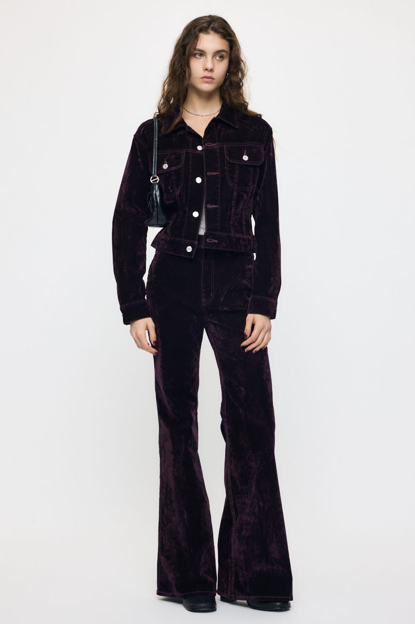 MOUSSY「VELVET SHORT ジャケット」|デニムジャケット|