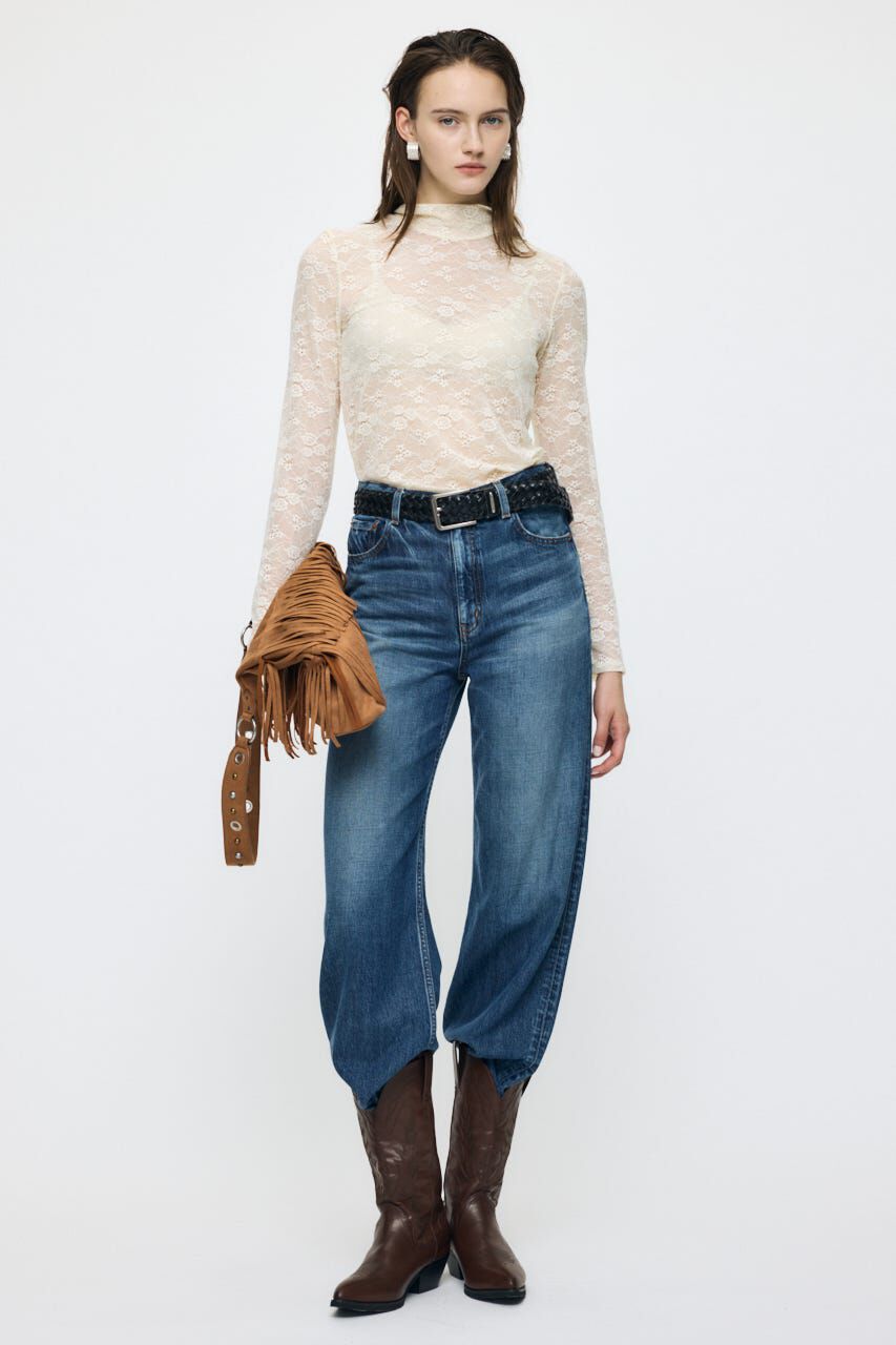 MOUSSY「ES LACE HI NECK トップス」|Tシャツ・カットソー|