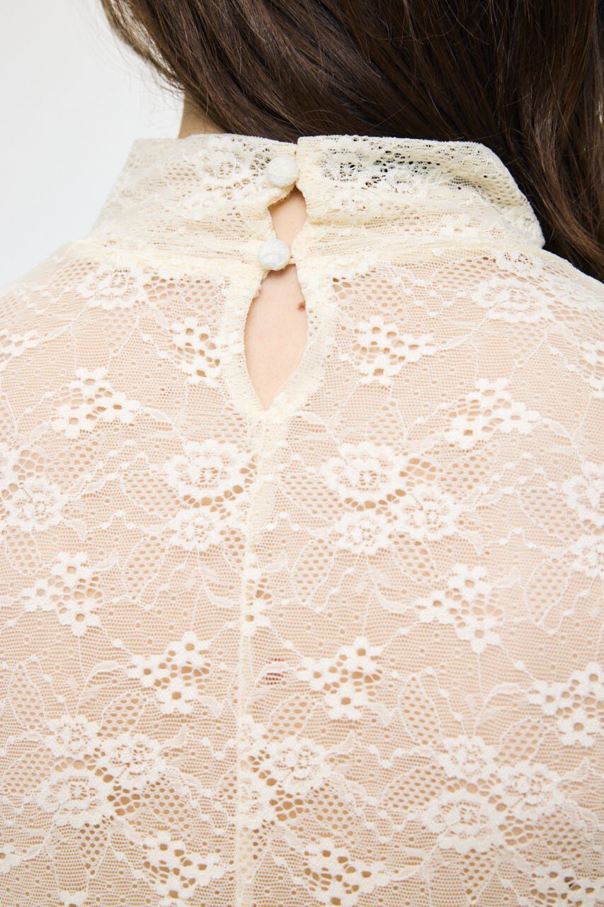 MOUSSY「ES LACE HI NECK トップス」|Tシャツ・カットソー|