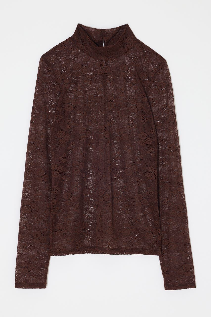 MOUSSY「ES LACE HI NECK トップス」|Tシャツ・カットソー|