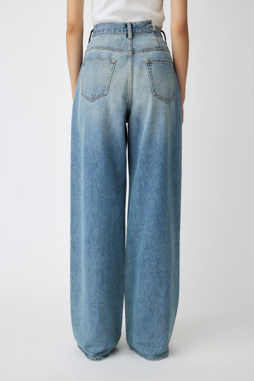 MOUSSY「CROSS WAIST WIDE ストレート」|デニム|