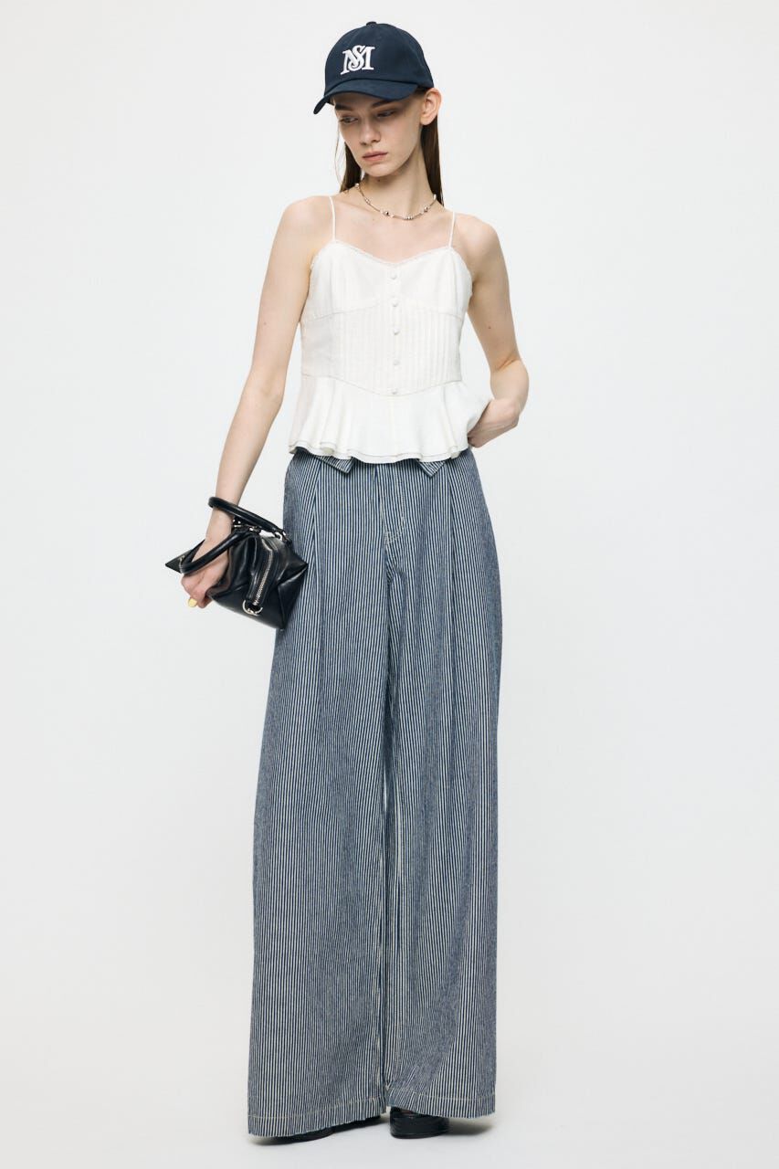 MOUSSY「LINEN BLEND CORSET CAMI トップス」|キャミソール|