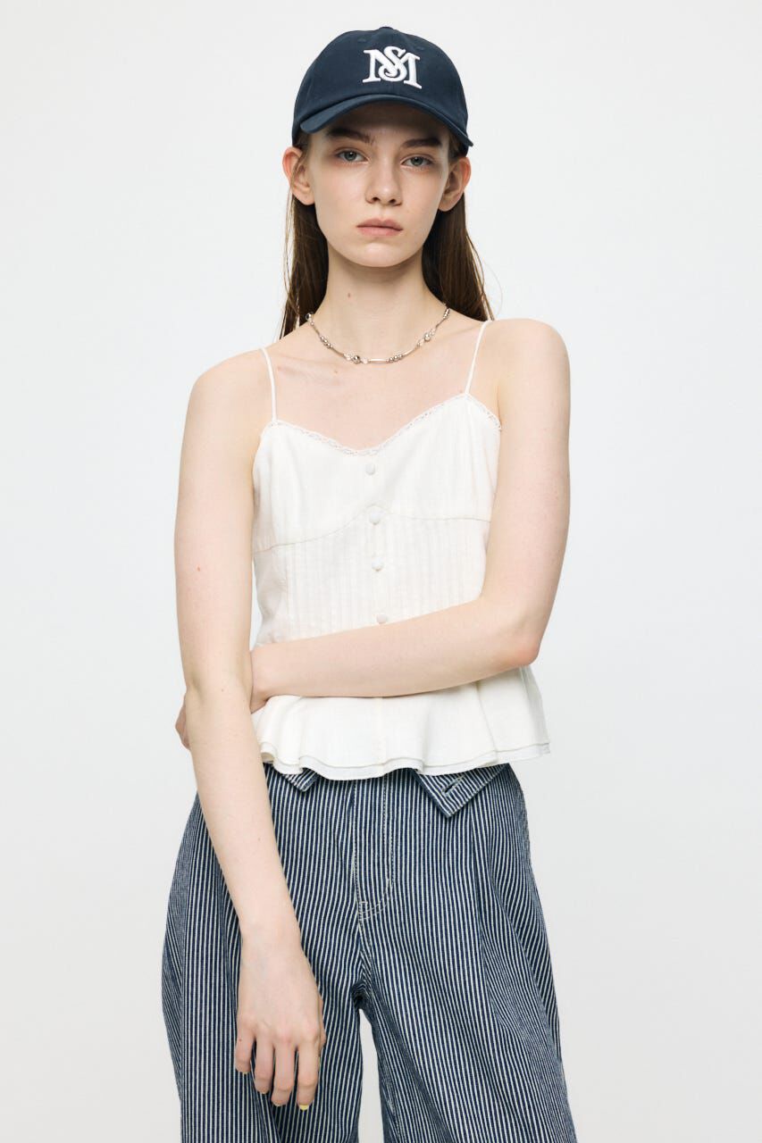 MOUSSY「LINEN BLEND CORSET CAMI トップス」|キャミソール|