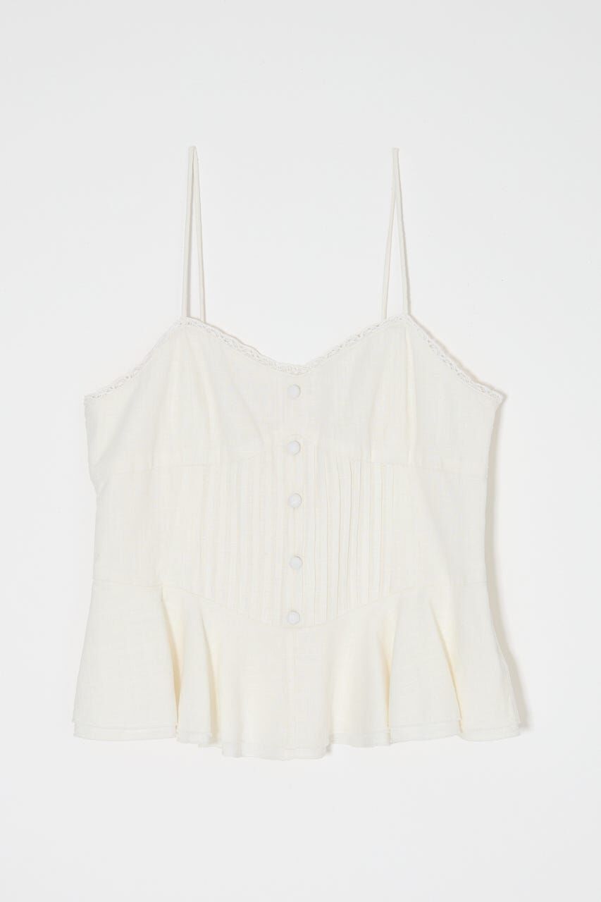 MOUSSY「LINEN BLEND CORSET CAMI トップス」|キャミソール|