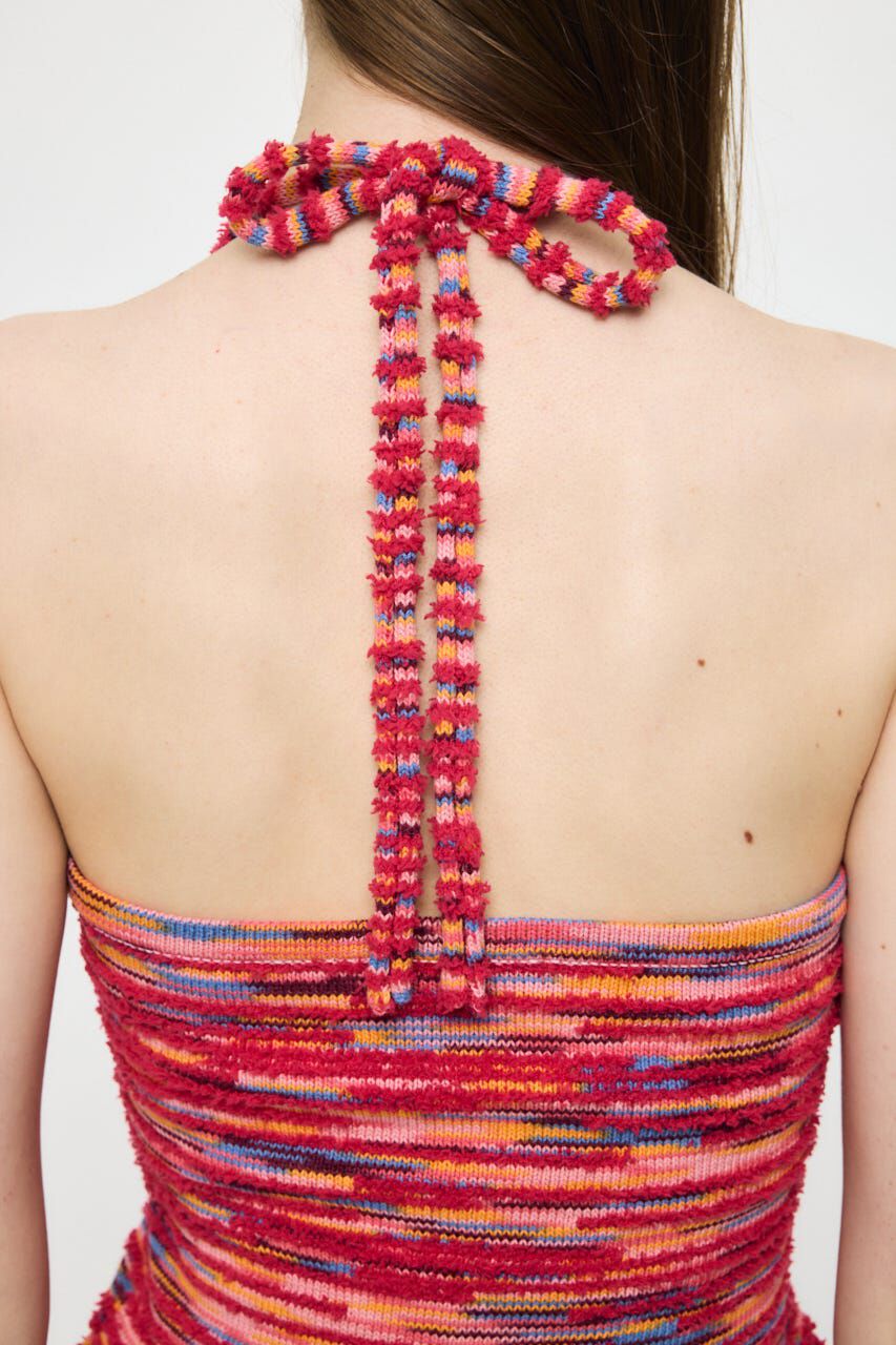 MOUSSY「MIX YARN HALTER KNIT トップス」|キャミソール|