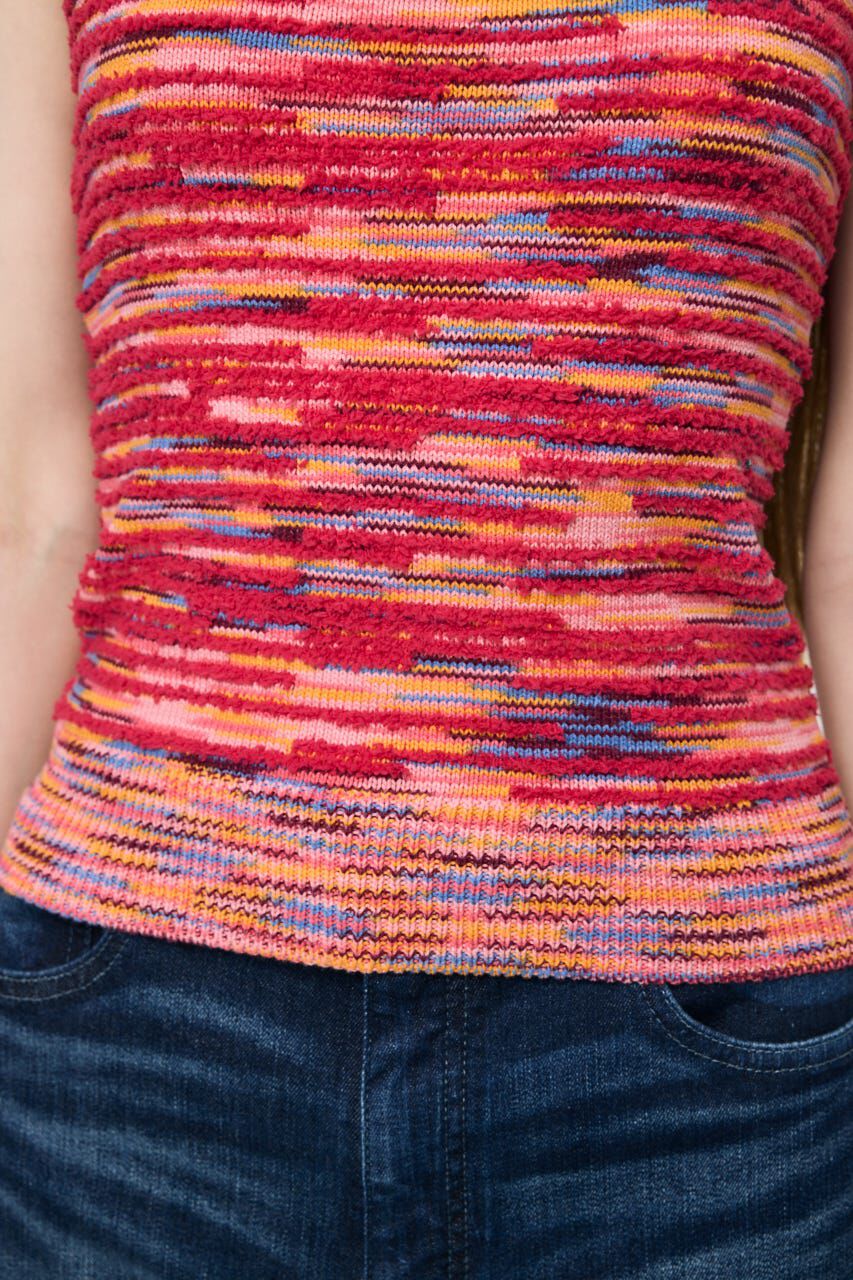 MOUSSY「MIX YARN HALTER KNIT トップス」|キャミソール|
